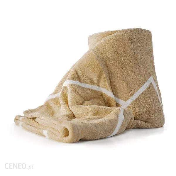 Koc Pascal Geo Microfibra 200x220 cm Taupe / Beż