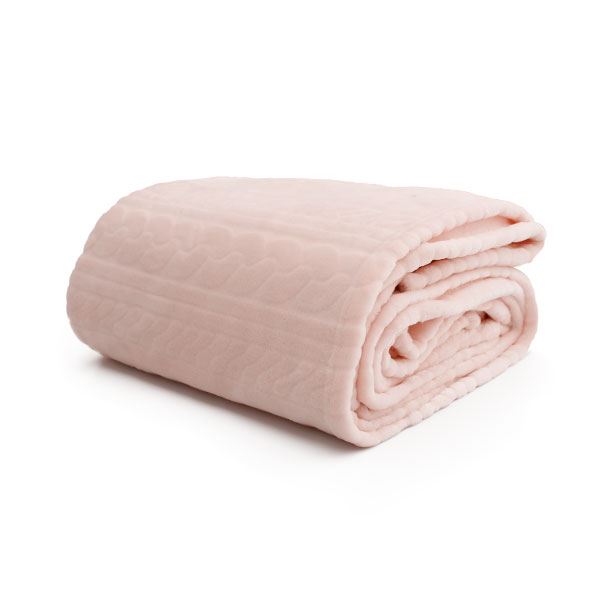 Koc Luxury Wool mikroflanela 130x160 cm Róż