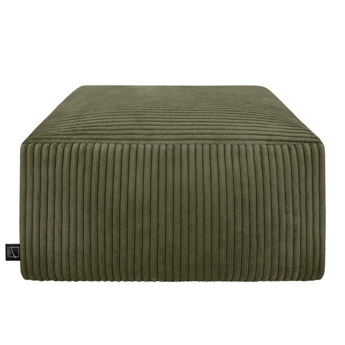 PUF CHILL SPOT velvet Stripes 45x45x25 Oliwkowy