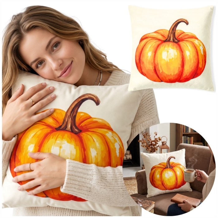 Poszewka Autumn Touch 45x45 cm pumpkin dynia