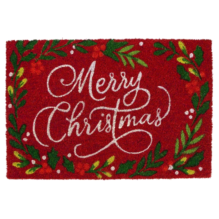 Wycieraczka coconut MERRY CHRISTMAS 40x60 cm czerw