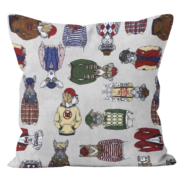 Poszewka dekoracyjna Dogs Multicolor 40x40 cm