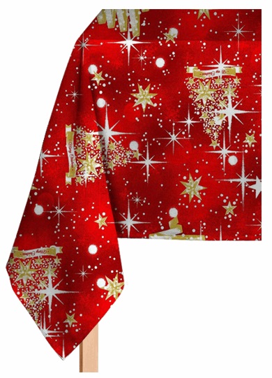 Obrus Serweta NOEL TREE 85x85 cm Czerwony