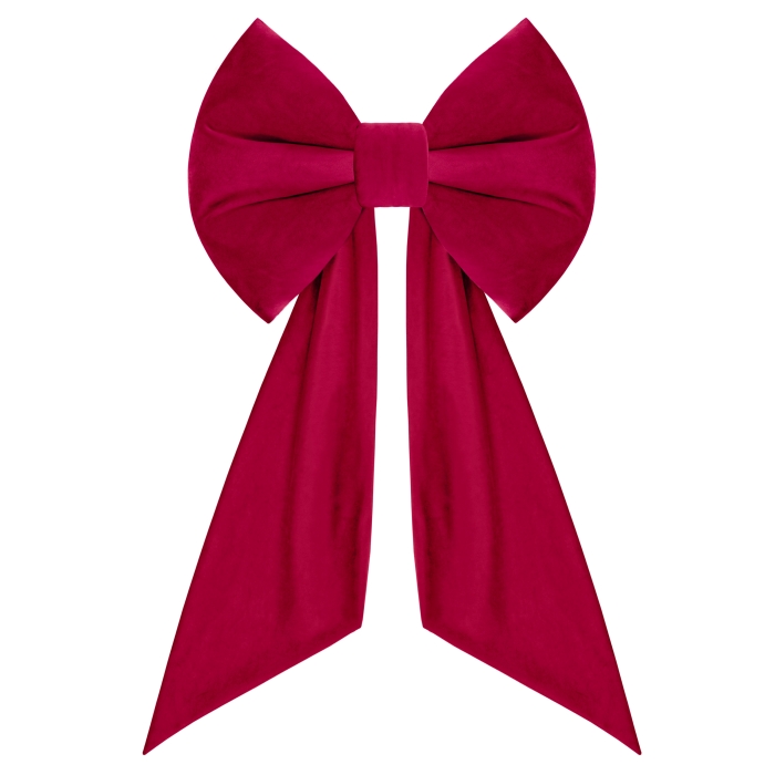 Kokarda Deco Velvet Glam Bow 50x40+50 cm Bordo