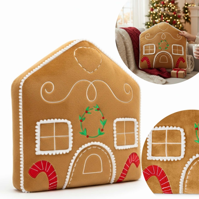 Poduszka kształt Dom Gingerbread House 35x25 cm