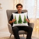 Poszewka CHRISTMAS TREE DELIGHT biały 45x45 cm