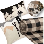 Zestaw RETRO CHECK & INVERNO koc 130x170+2 poszewk