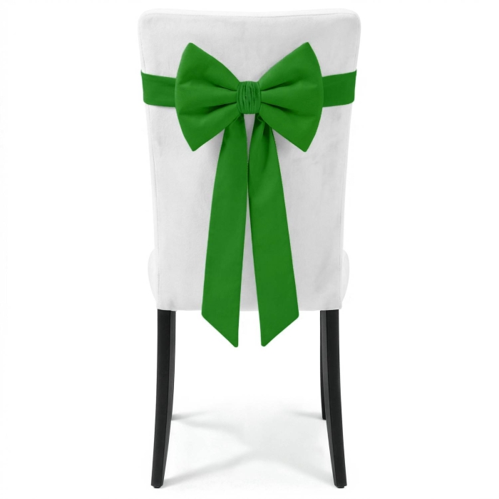 Kokarda Deco na krzesło 33x27x110 Loneta Zielony