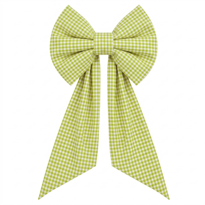 Kokarda Deco Glam Bow 50x40+50 cm Zielona kratka