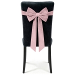 Kokarda Deco Velvet na krzesło 33x27x110 Róż