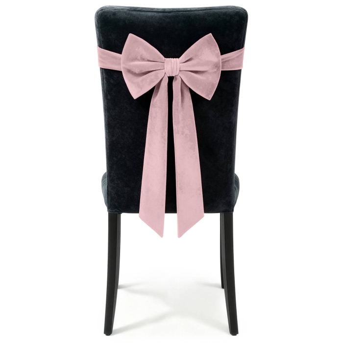 Kokarda Deco Velvet na krzesło 33x27x110 Róż