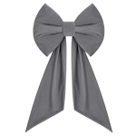 Kokarda Deco Velvet Glam Bow 50x40+50 cm Szary