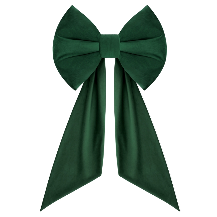 Kokarda Deco Velvet Glam Bow 50x40+50 cm Zieleń