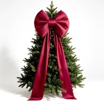 Kokarda Deco Velvet Glam Bow XXL 48x45x150 Czerwon