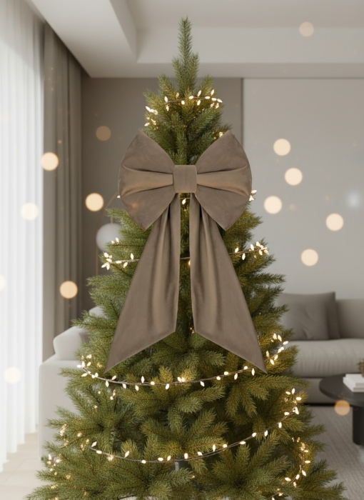 Kokarda Deco Velvet Glam Bow 50x40+50 cm Beż