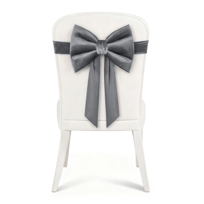 Kokarda Deco Velvet na krzesło 33x27x110 Szary