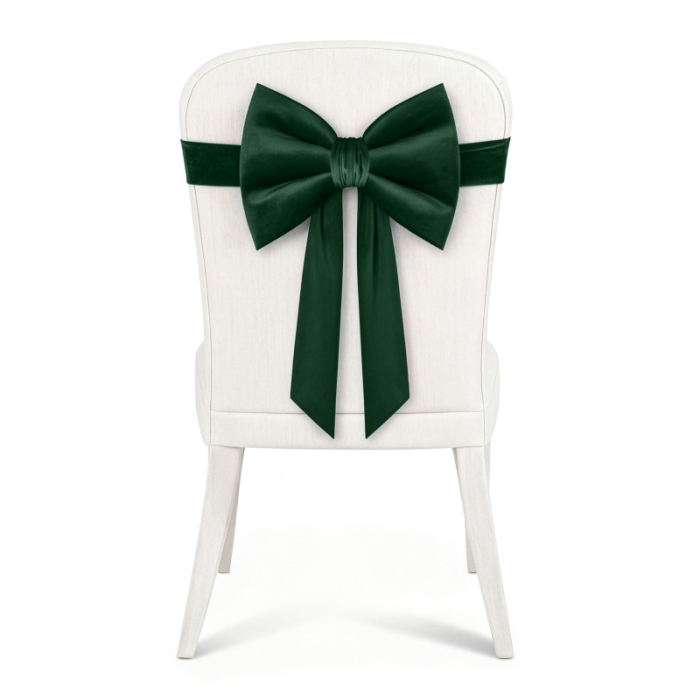 Kokarda Deco Velvet na krzesło 33x27x110 Zieleń