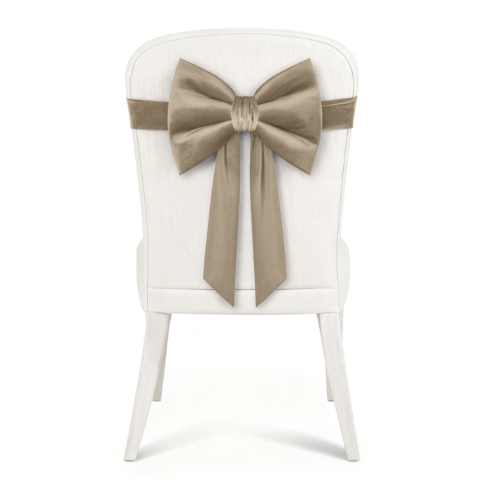 Kokarda Deco Velvet na krzesło 33x27x110 Beż