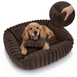 Sofa Legowisko NUBO LUX 70X80 Rabbit fur pasy Brąz