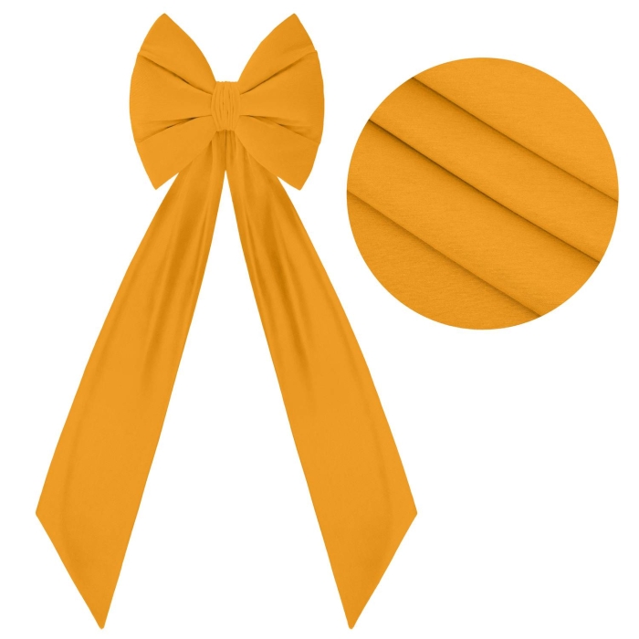 Kokarda Deco Glam Bow XXL 48x45x150 Żółta