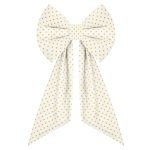 Kokarda Deco Glam Bow 50x40+50 cm Kropki żółte