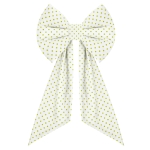 Kokarda Deco Glam Bow 50x40+50 cm Kropki zielone
