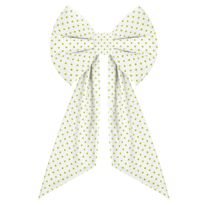 Kokarda Deco Glam Bow 50x40+50 cm Kropki zielone