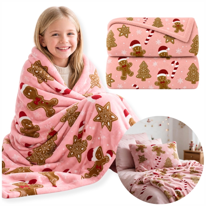 Koc GINGER DREAM PINK 150 × 200 cm – Różowy