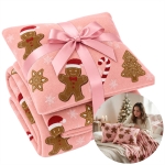 Zestaw GINGER DREAM koc 130x160 + poszewka Róż