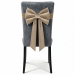 Kokarda Deco Velvet na krzesło 33x27x110 Beż