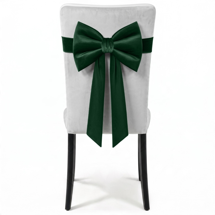 Kokarda Deco Velvet na krzesło 33x27x110 Zieleń