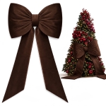 Kokarda GLAM BOW XXL 75x50 + 160 cm Velvet Brąz