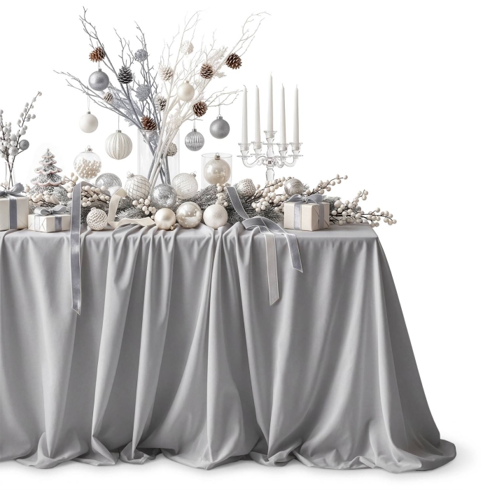 Obrus wodoodp. SUSAN gładki 140x200 cm gray Szary