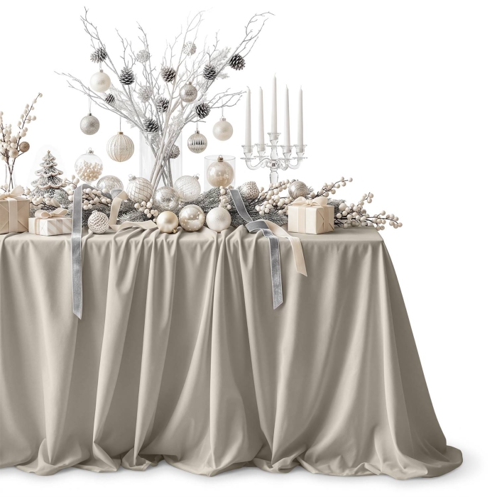 Obrus wodoodp. SUSAN gładki 140x300 cm Beż