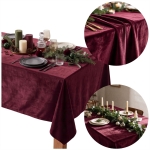 Obrus dekoracyjny Velvet Elegance 140x260 cm Bordo